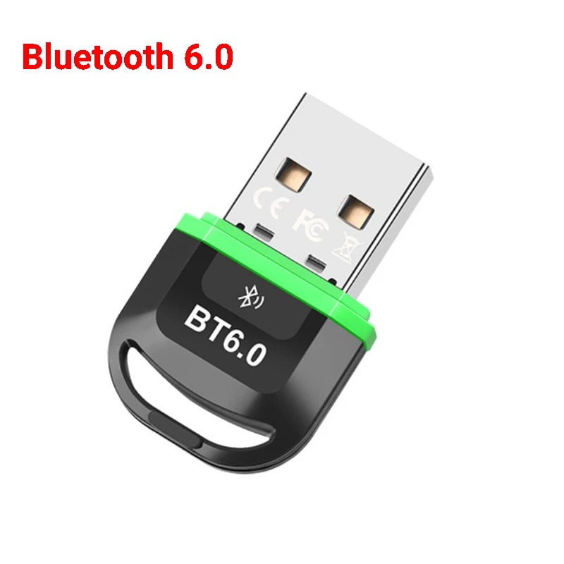 USB Bluetooth Adapter Bluetooth 6.0 Wireless Audio Receiver & Transmitter USB Adapter for PC Windows 11/10/8.1 Keyboard/Mouse: Silver
