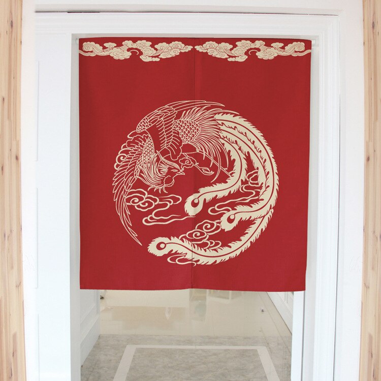 Kinesisk karpe dør gardin soverom kjøkken halv gardin skillevegg gardin japansk gardin noren feng shui gardin: 04 / 85 x 120cm