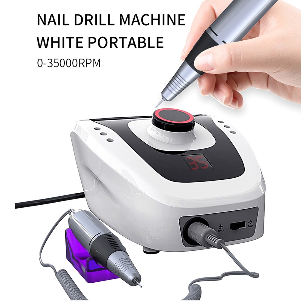 Electric Nail Drill Machine Accessories 32W 35000RPM Nail File Manicure Cutters Nail Drill