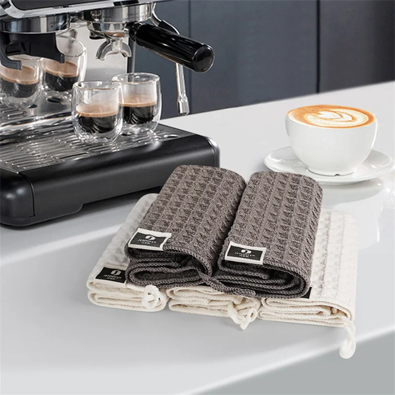 Toalla de limpieza de Barista para cafetería, paño de limpieza de microfibra súper absorbente, toallas para cocina, limpiador de máquina de café para el hogar, 1/4 unidades