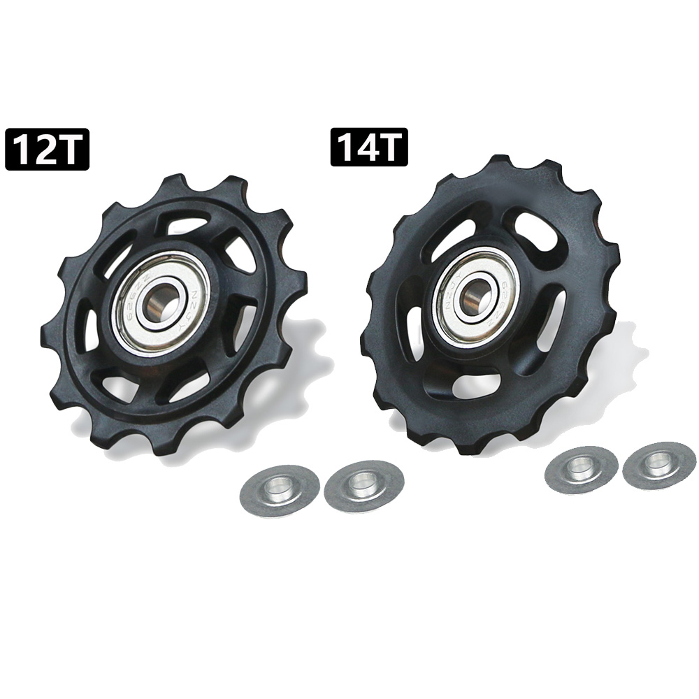 11T 12T 13T 14T Bearing MTB Bicycle Rear Guide Wheel Road Bike Jockey Rear Derailleur Pulley Roller for Shimano Sram Repair Kit: Navy Blue