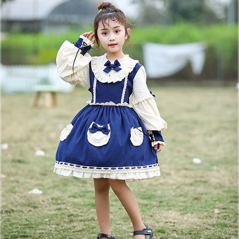 Japanse Jsk Zoete Meisjes Lolita Jurk Kids Kawaii Jurk Meid Outfit Victoriaanse Jurk Gothic Jurk Tutu Jurk Lolita Cosplay Jurk