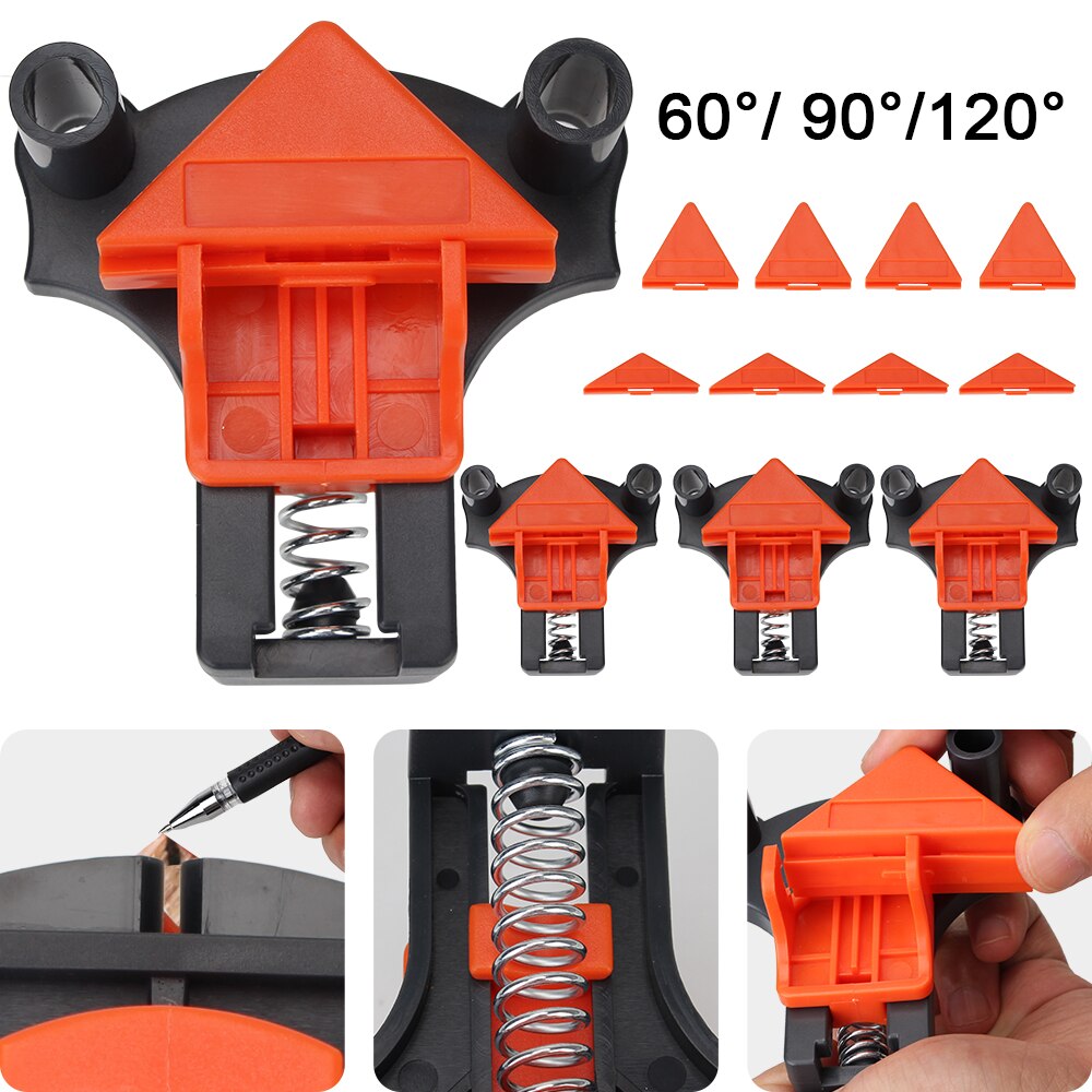 Right Angle Clamp Picture Frame Corner Clip 60/90/120 Degree DIY Corner Fixture Mate Positioning Tools Woodworking Clamp