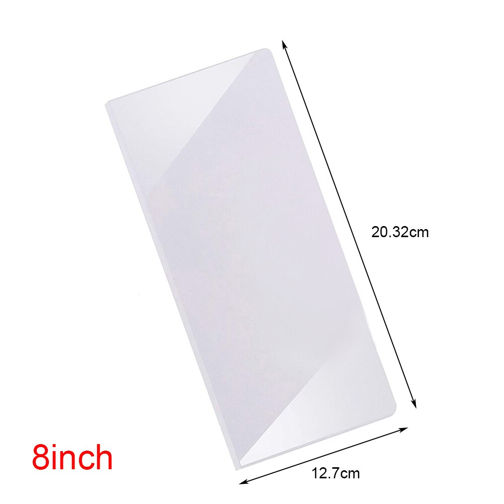 8/10/12/14 inch Transparent Cake Cream Scraper Cake Making Scraper Rectangular Acrylic Cake Baking Tool: 8 inch