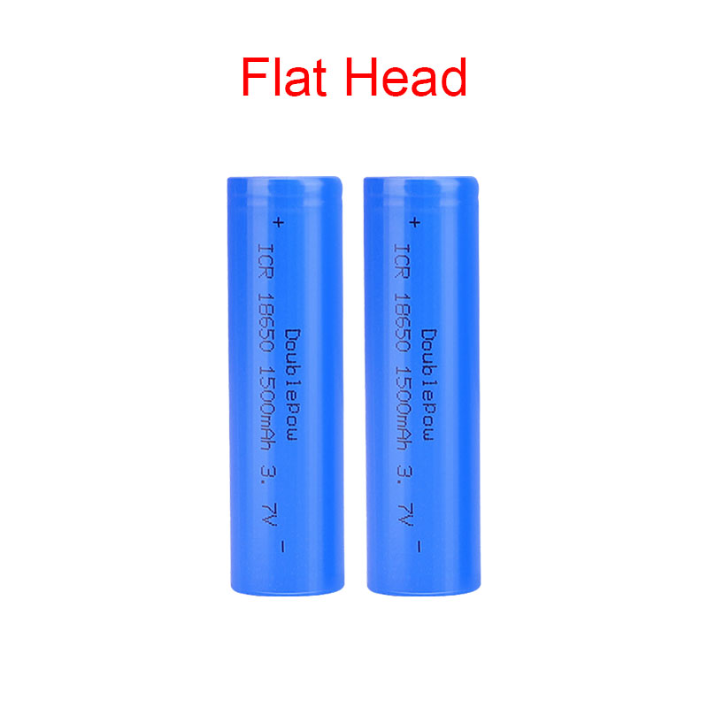 NUOVA batteria Doublepow 18650 batteria ricaricabile al litio 3.7V 1500mah 18650 per torcia elettrica ecc: WHITE