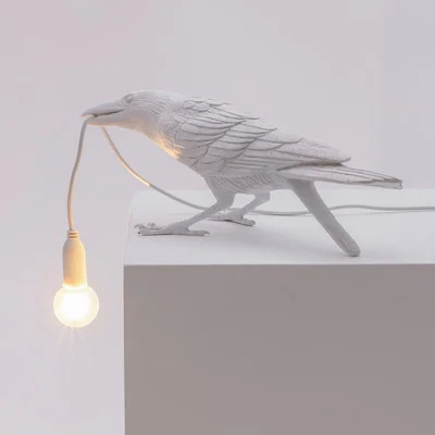 Nordic Lucky Bird Table Lamp Bedroom Bedside Living Room Table Lights Resin Animal Lively Home Decor Lighting Fixture