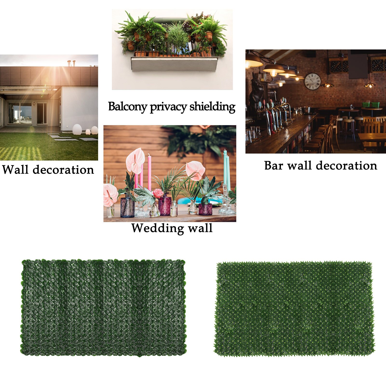 Artificial Leaf Screening Roll Landscaping Fence Privacy Fence Screen Outdoor Garden Backyard Balcony Fence Decorative Panel