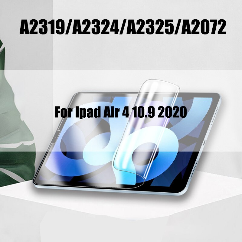 Hydrożel Film dla nowego ipada Pro 11 10.2 12.9 9.7 10.5 9 Screen Protector dla Ipad 8 Mini 6 5 2 3 Air 4 Gen 1 2021 2020 bez szkła: For ipad Air 4 2020