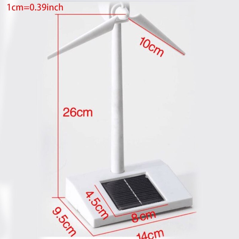 Solar- angetrieben Windmühle Modell Gebäude Bausatz freundlicher DIY Windrad für freundlicher F3mich