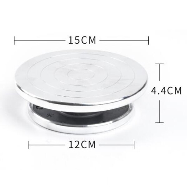 30/25/15cm Double-Sided Aluminum Pottery Wheel Turntable Aluminum DIY Clay Tool Sculpture Ceramic Pottery Forming TurntableWheel: 15cm