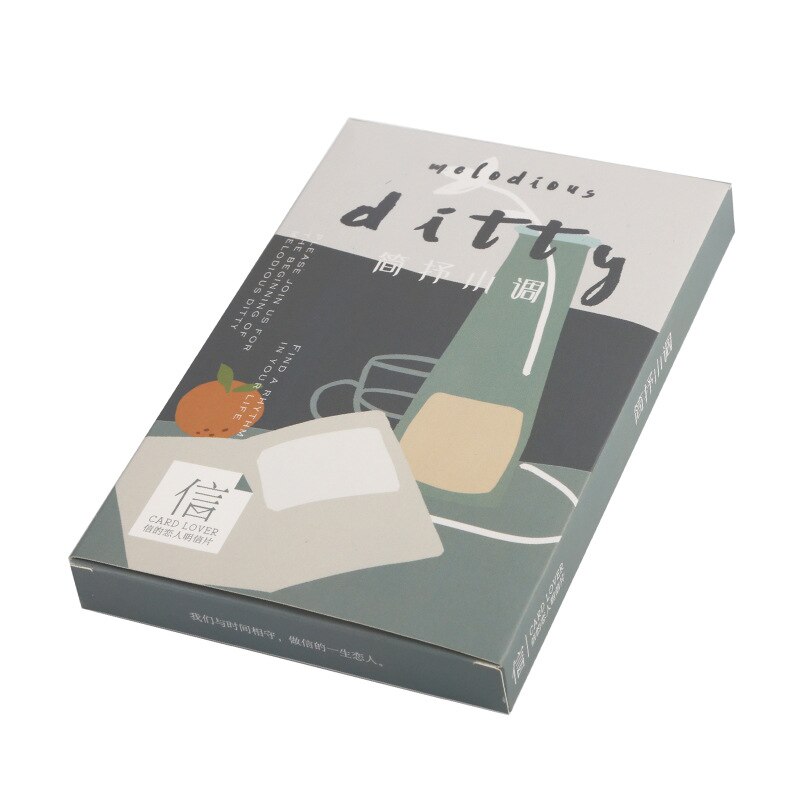 30 Pcs/Set Melodious Ditty Grey Theme Postcard Greeting Card Message Card Birthday Card