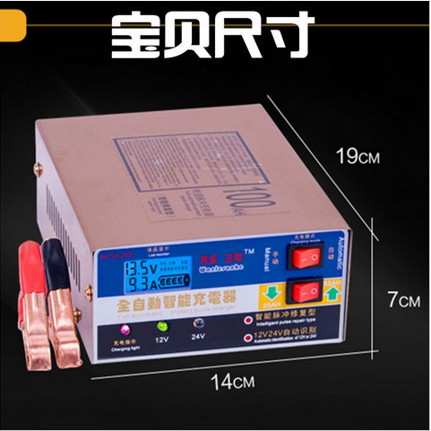 The 220V fully automatic electric car charger intelligent pulse repair Charger type12 V / 24V 100AH