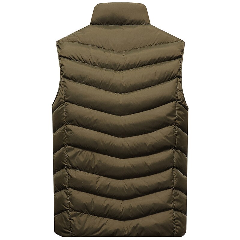 Hommes hiver gilet décontracté sans manches solide veste hommes Style coréen corps plus coton vêtements d'extérieur rembourrés manteau mince vêtements