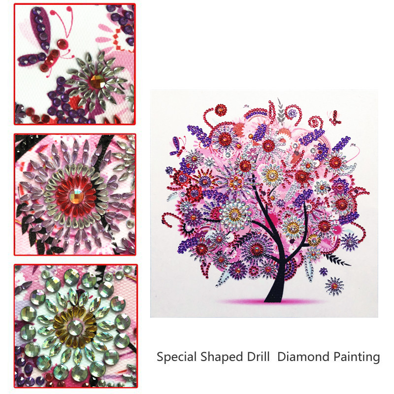 5D DIY Diamond Painting Four Seasons Tree Special Shiny Diamond Embroidery Mosaic Sticker Cross Embroidery Decoration