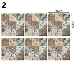 18Styles 20cm*20cm 6PCS/Set DIY Home Decor Kitchen Vinyl Self-sdhesive Wallpaper Backsplash Mosaic Tile Sticker Home Decoration: style2