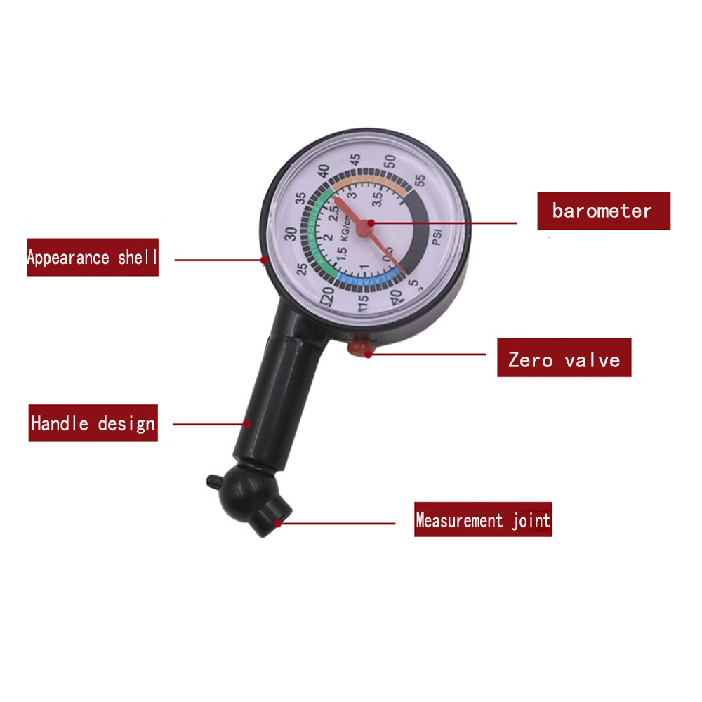 Car Tyre Tire Pressure Gauge For Car Auto Motorcycle Truck Bike Dial Meter Vehicle Tester Pressure Tyre Measurement Tool