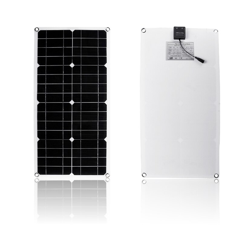100W 18V Flexible Sunpower Semi cargador de batería de Panel Solar Kit con controlador