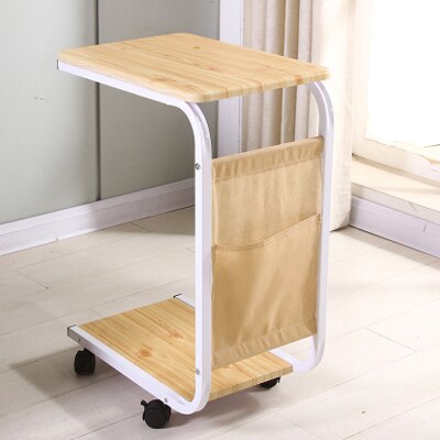 Movable Small Coffee Table Simple Mini Bedroom Small Square Table Sofa Side Table With Roller Balcony Small Side Table: 3