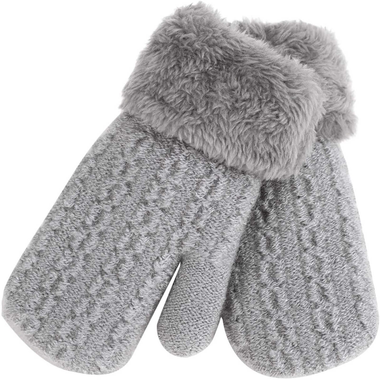 Winter Winddicht Plus Fluwelen Wanten Kinderen Kids Dubbele Laag Zachte Comfortabele Warm Volledige Vinger Handschoenen Voor 1-4 Jaar oude # P4