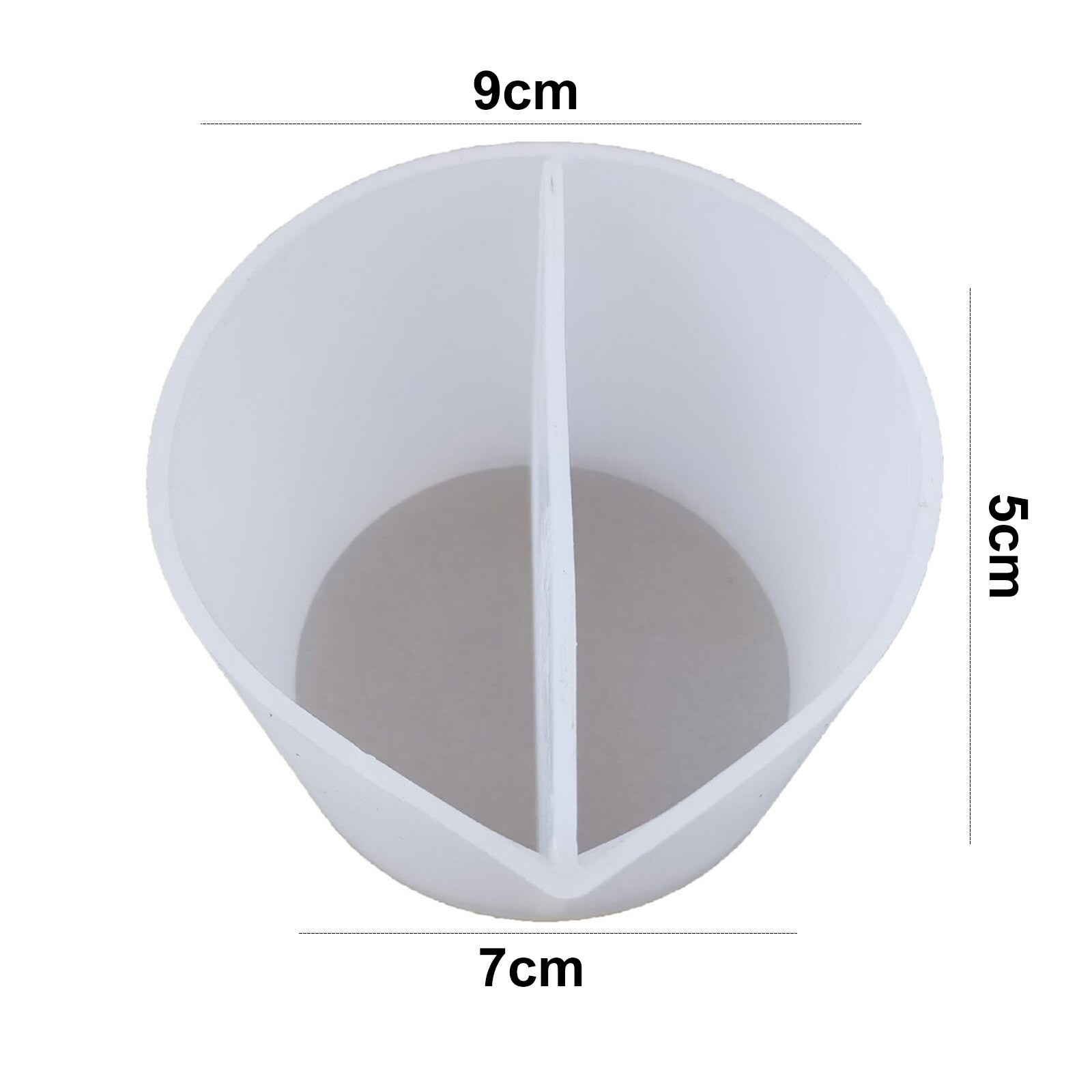 Silicone Epoxy Resin Mixing Cups DIY Epoxy Resin Distribution Measuring Cup Tools for Jewelry Making Painting Color Mixing Cup: 2 slots White