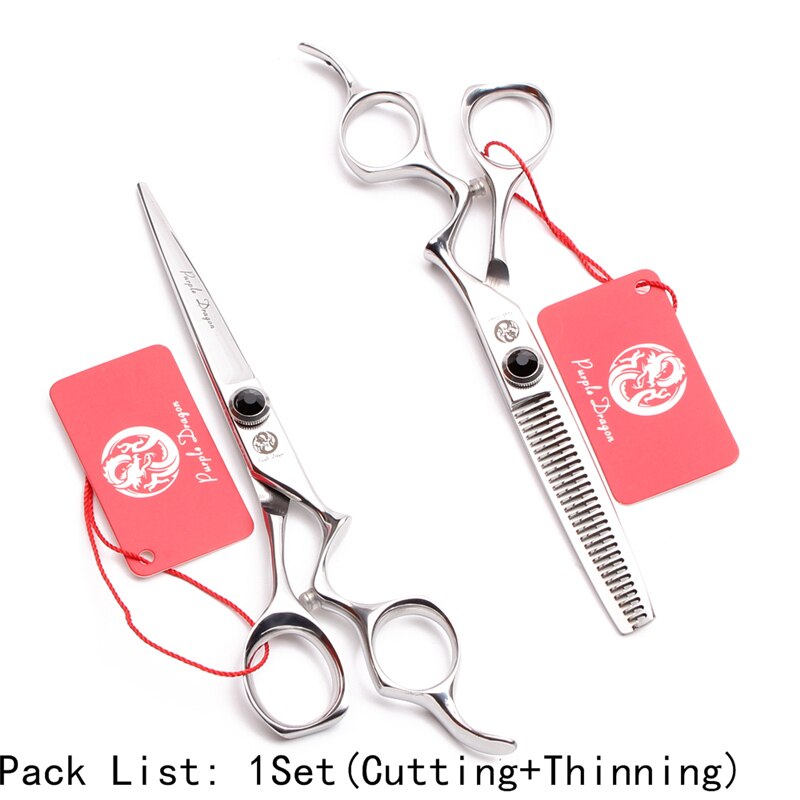 5.5" 6.0" Purple Dragon 440C Straight Scissors Thinninng Shears Animal Shears Pets Scissors Dogs Grooming Kit Z9016: 6.0 Inch / Z9016 Yin D N