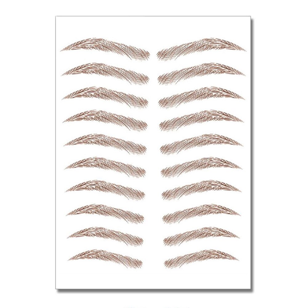 Women Men 6D Eyebrows Sticker Semi-Permanent Water Transfer Brow Makeup Decals Beauty Makeup Eyebrows Sticker: JD07	