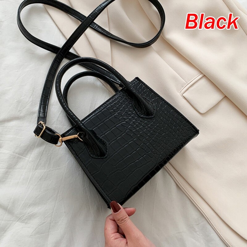 Soft Leather Female Small Subaxillary Bag Casual Retro Mini Shoulder Bag vintage Retro Totes Bags For Women Handbag: black