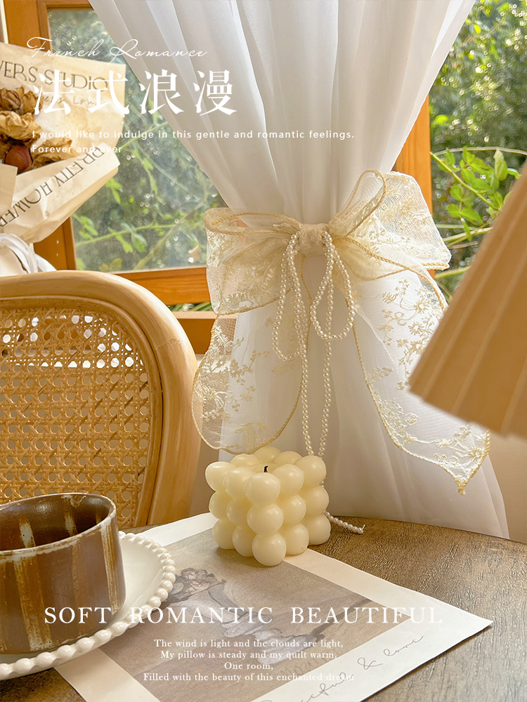 Franse Kant Strikje Gordijn Decoratie Accessoires Kleine Accessoires Nordic Tie Touw Ornament Kanten Stropdas Touw Hanger.