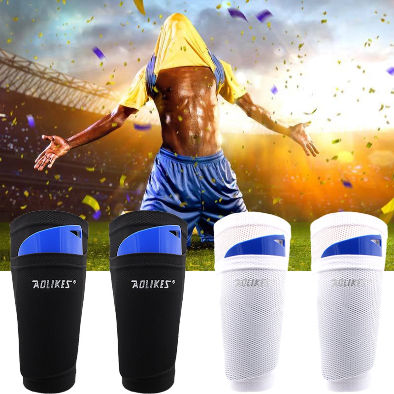 Calcio di Protezione Calzini E Calzettoni Con Tasca Per Il Calcio Parastinchi Gamba Maniche Shin Pad Holder Calzini E Calzettoni Maniche Adulto Sport Calzino