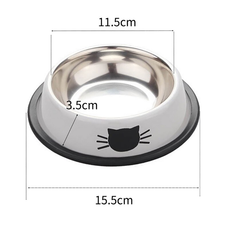 Doppel Pet Schalen Hund Lebensmittel Wasser Feeder Edelstahl Pet Trinken Feeder Dish Katze Welpen Fütterung Lieferungen Hund Zubehör #2 ^ 1: j