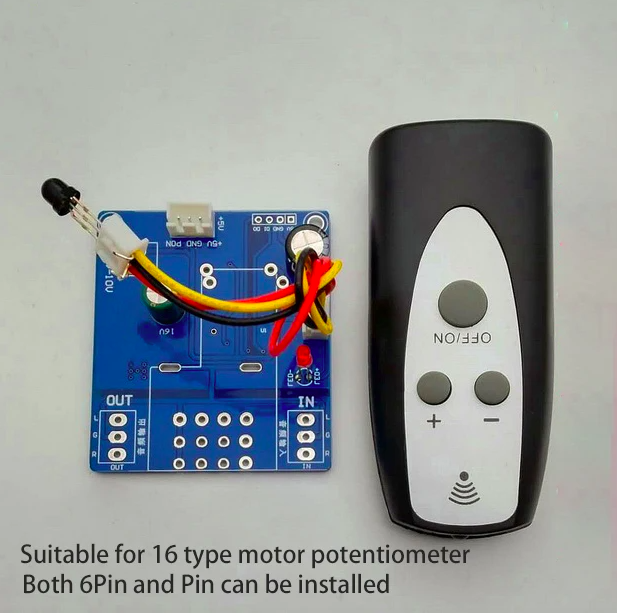Placa de Control de volumen con Control remoto por infrarrojos HiFi, amplificador APLS, preamplificador, potenciómetro de Motor, ajusta el módulo de volumen: Azul lago