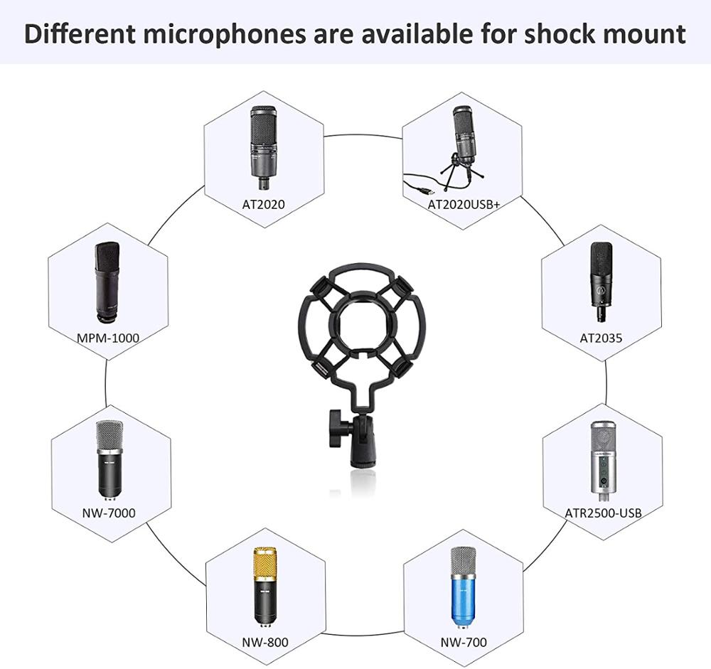Mic Arm Stehen, Mikrofon Schreibtisch Boom Einstellbar Suspension Schere Stehen mit Telefon Halfter, Für Blau, Yeti, schneeball &Ampere; Andere Mikrofone