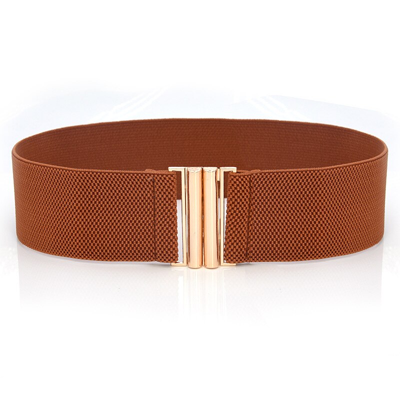 GANMFOYC Vrouwen Elastische Brede Taille Riem, Retro Vintage Riem Voor Jurk Dames Elastische Riem Haak Gesp Voor Kostuum, 1 zwart, Eén maat