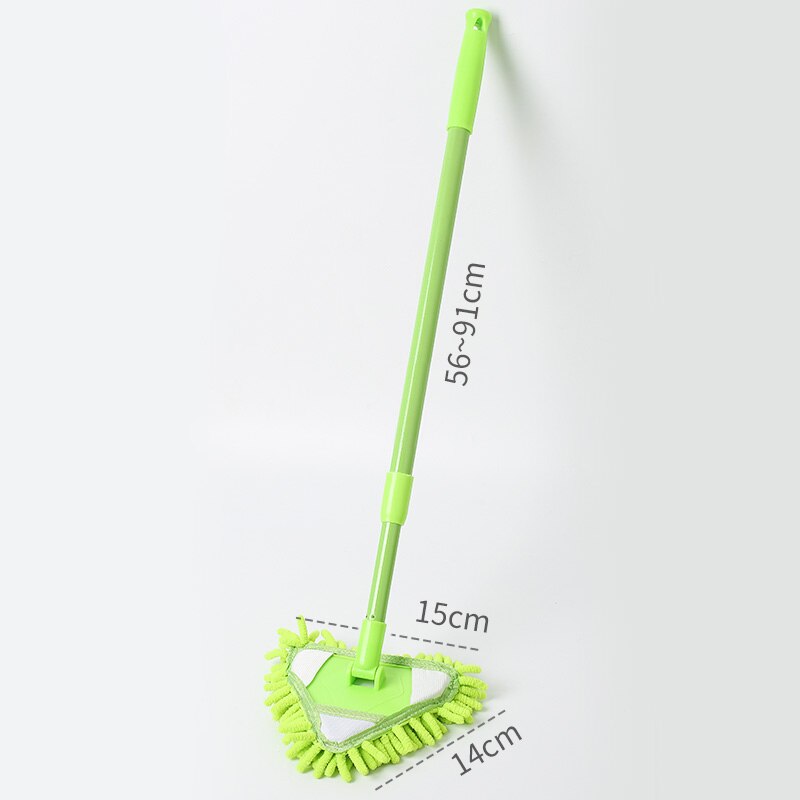 Kleine Mop Plafond Reiniging Artefact Reiniging Muur Vegen Huishoudelijke Schoonmaakmiddelen Keramische Tegel Telescopische Mini Wc Stof Mop Hoofd: Green 1-pack