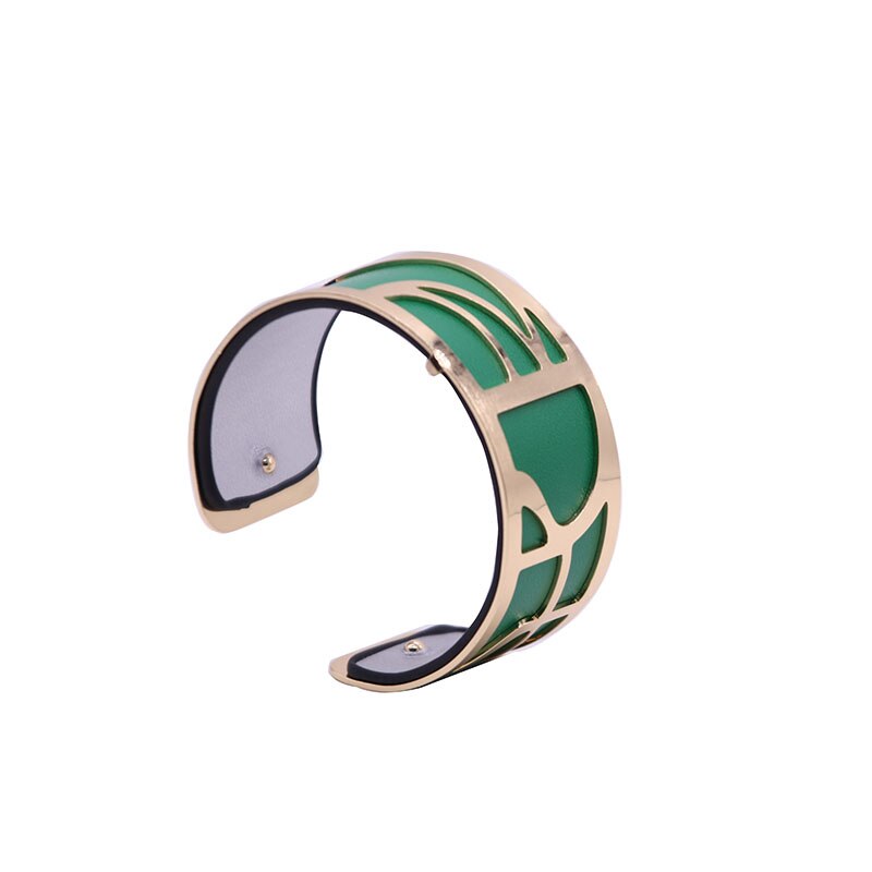 Slakkenhuis Manchet Armbanden Armband met Goud Kleur Manchette Armband Femme Acier Omkeerbare Lederen Georgette Armband Sieraden