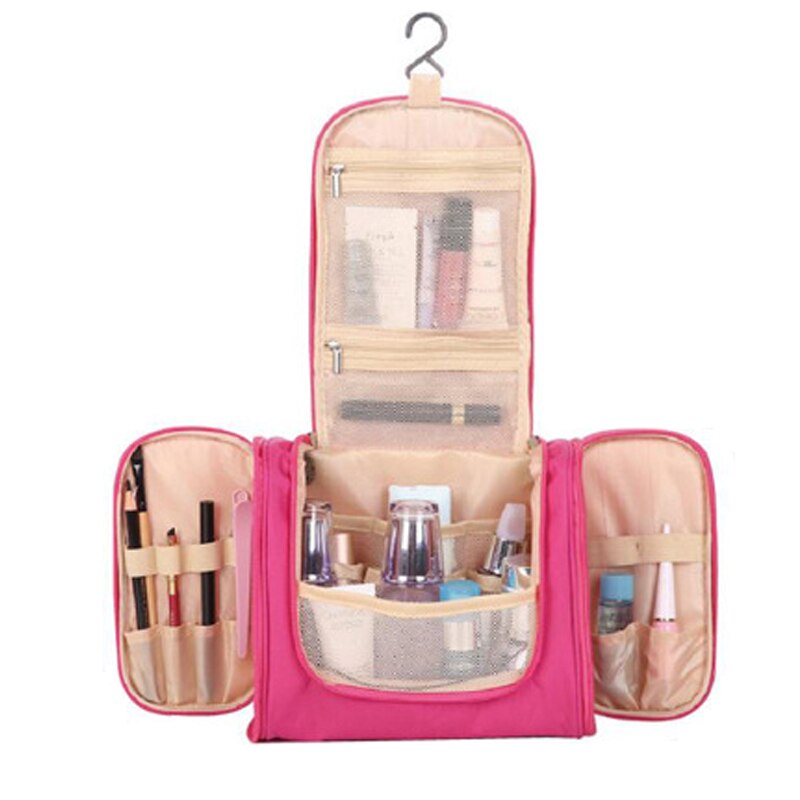 Waterdichte Travel Organizer Bag Unisex Vrouwen Cosmetische Zak Opknoping Reizen Make Tassen Wassen Toilettas Kits Opbergzakken: rose Red