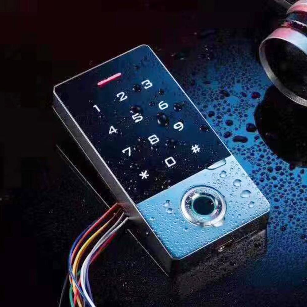 Backlight Waterproof Touch key 10000 user 125khz RFID Fingerprint Access Control Electronic Door Lock Electric Gate Opener