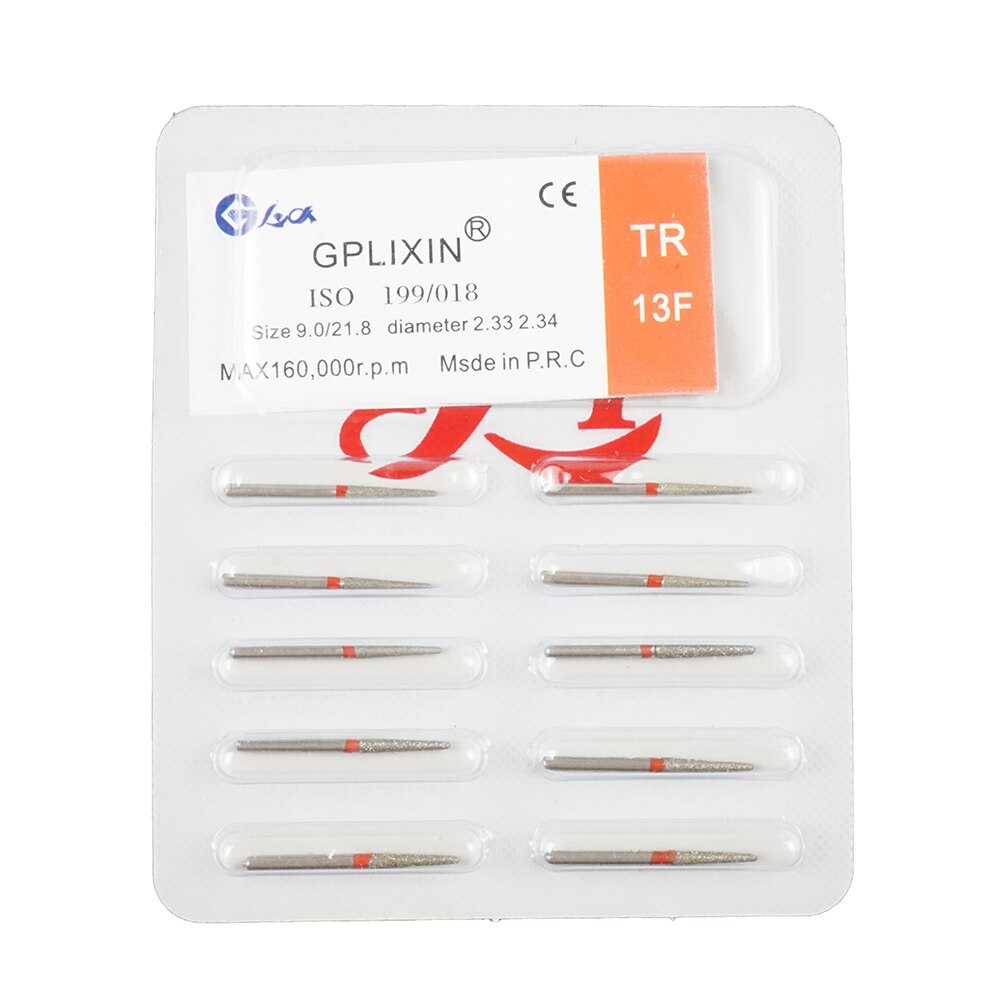 100PCs Dental Diamond Burs Drill Dentistry Burs Dia-burs for High Speed Handpiece Handle Diameter 1.6mm Dentist Tools BR31 FO32