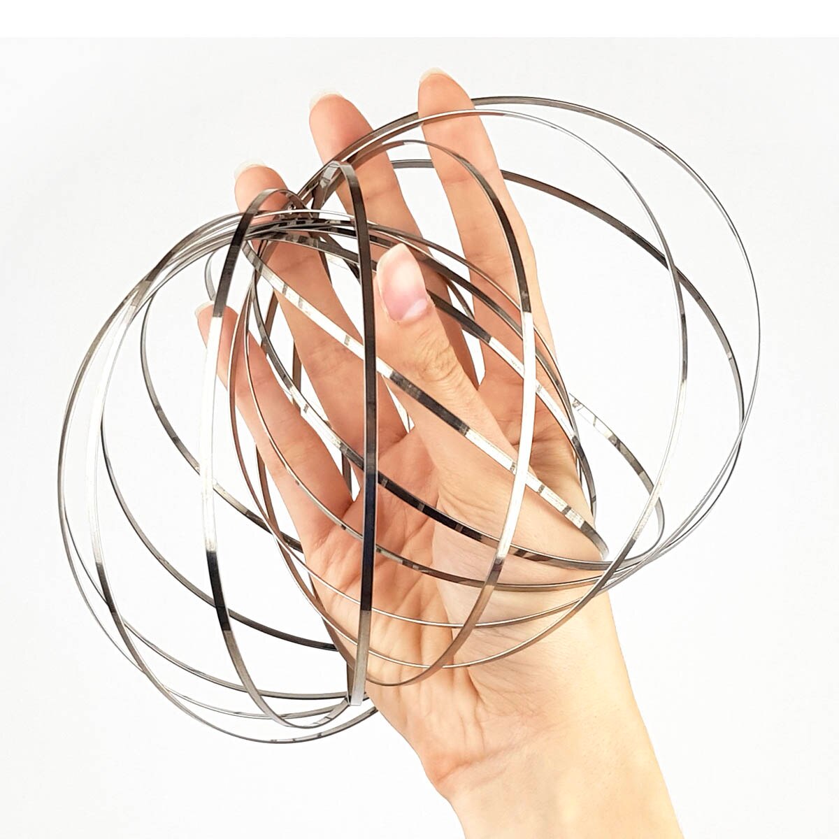 Slinky Rvs Arm Set, Pull, Pass, Wiel, Jongleren, Fun, Creatieve, kinetische Speelgoed, Spel, Games, Speelgoed, Speelgoed