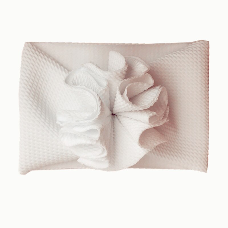 Baby hårtillbehör bandeau bebe fille pannband baby flicka pannband för tjejer baby pannband baby turban blommor diadema bebe: Vit