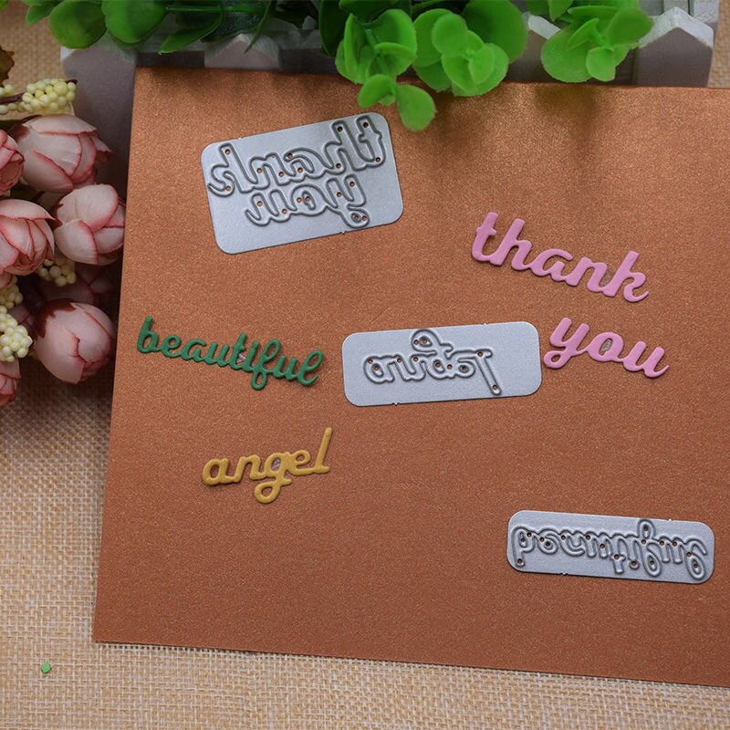 Stora hej kärleksbrev metall skärformar stenciler mall för scrapbooking kort album prägling dekor diy metall hantverk: 07054