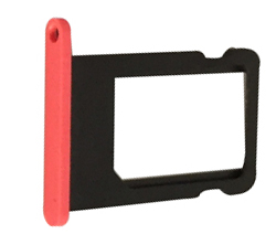 Kleurrijke Sim-kaart Lade Slot Houder Vervanging voor Apple iPhone 5C Sim-kaartsleuf Kaart Lade voor Cover iphone 5C accessoires: Rood