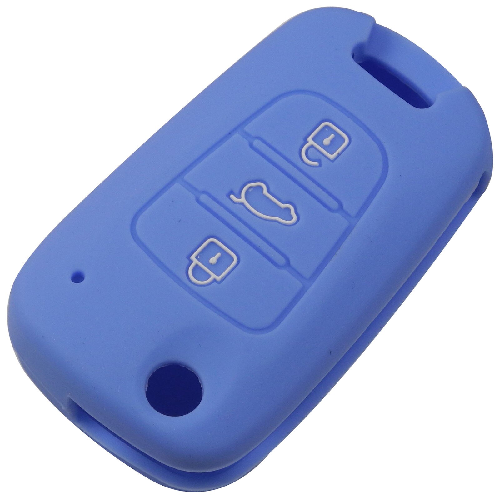 Bilchave Folding Flip Remote Silicone Auto Sleutel Cover Case Voor Hyundai i20 i30 i35 iX20 iX35 Solaris Verna 3 Knoppen: lightblue