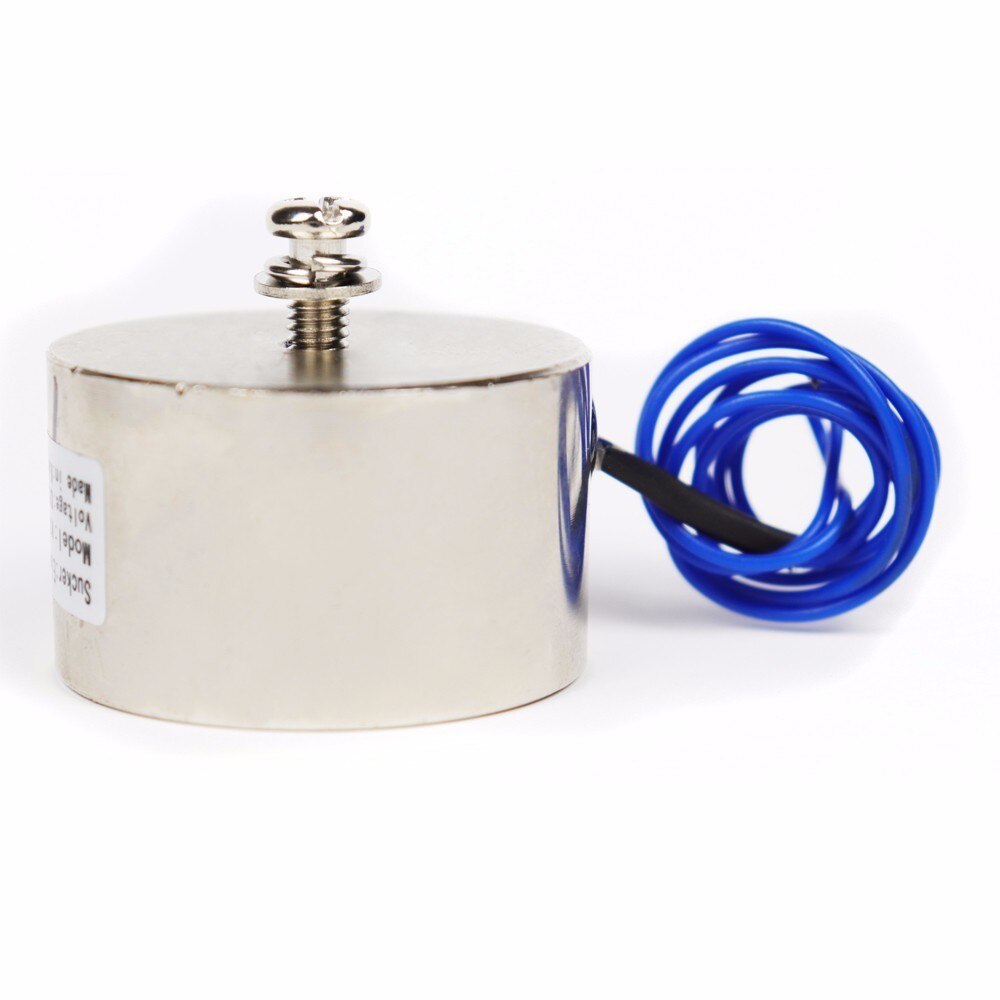 50/27 Dc 6v 12v 24v Cylinder Electromagnet Lifting 50kg 500n Solenoid Strong Sucker Holding Electric Magnet Custom Diy 12V