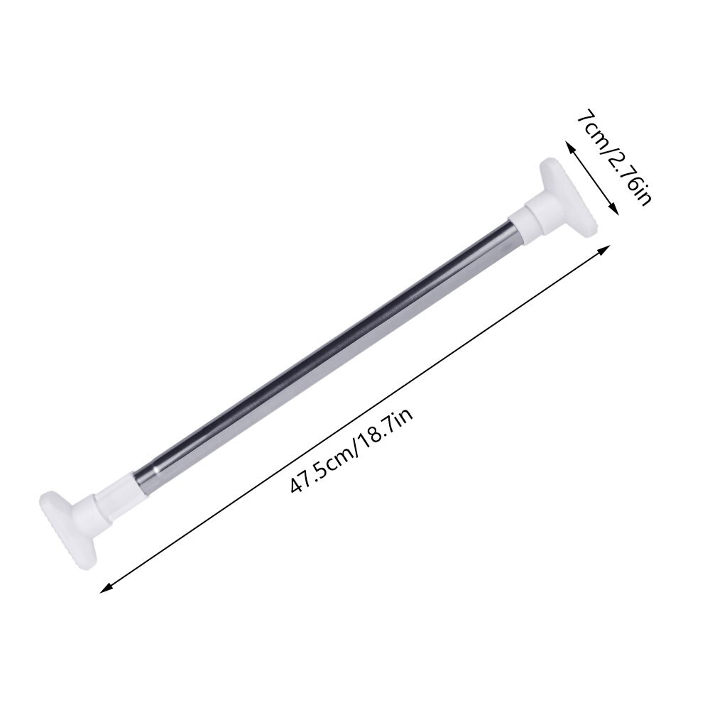 Varillas extensibles para cortina de baño, percha para varilla telescópica ajustable, para cortina, armario, colgador de baño, 1 ud.