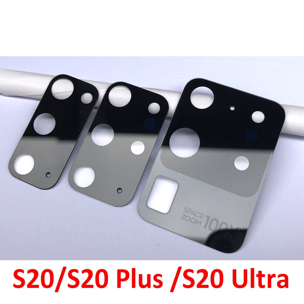 10 sztuk powrót szkło obiektywu aparatu z Ahesive dla Samsung A51 A21S A30S A50S A70S A31 A41 A71 M21 M31 S20 Plus Ultra fe uwaga 10Lite