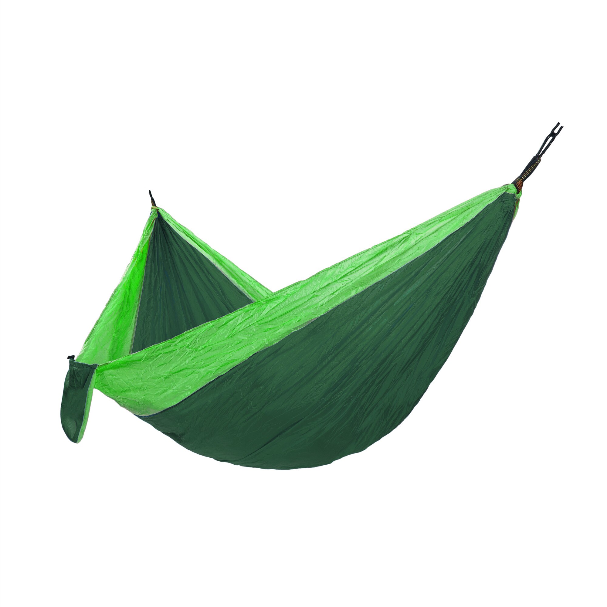Outdoor Portable Camping Hammock Lightweight Parachute Fabric Sleep Swing Travel Bed Mosquito Net for Camping/Hiking/Backyard: green no net