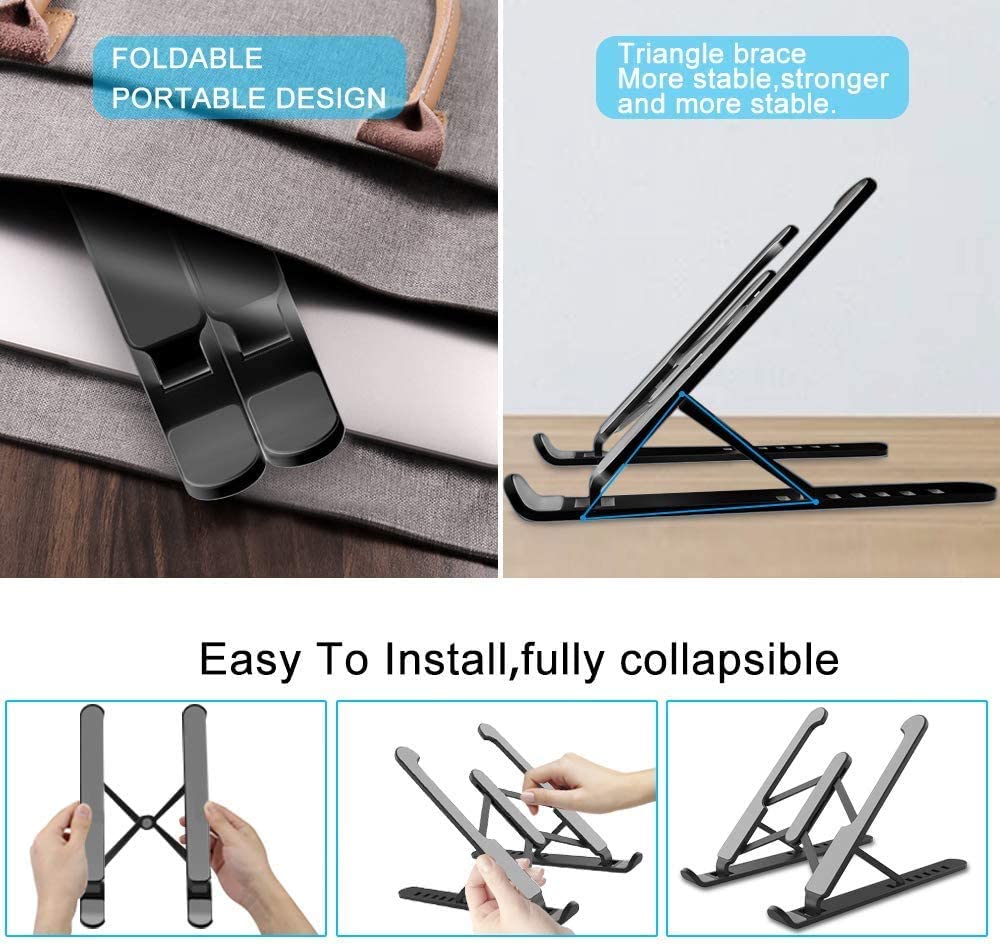 Foldable Portable Laptop Stand Support Base Notebook Stand For Macbook Pro Lapdesk PC Computer Laptop Holder Cooling Pad Riser