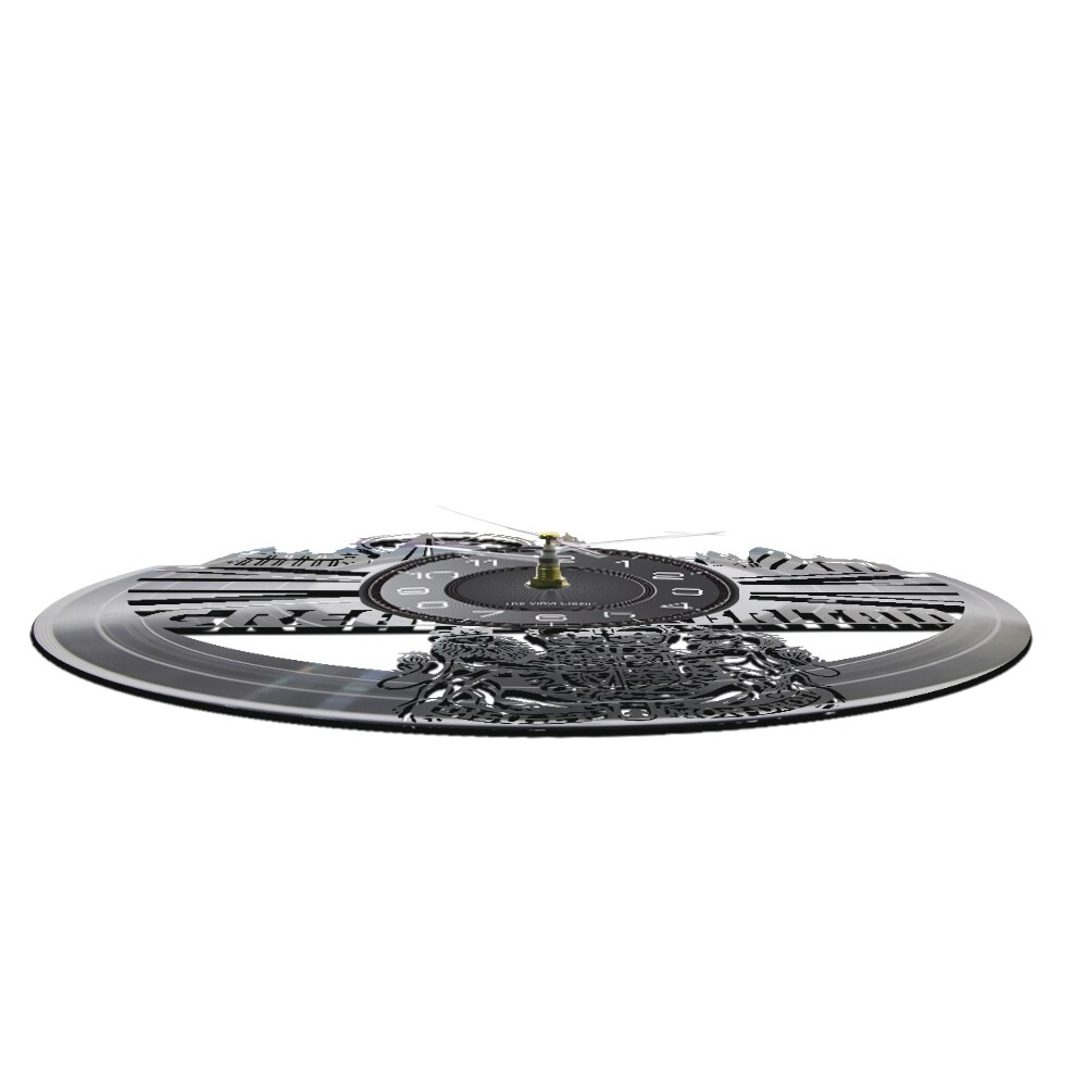 The Great Britain Cityscape LED Backlight Modern Wall Clock London Skyline Landmarks Gramophone Record Wall Watch Vinyl Artwork