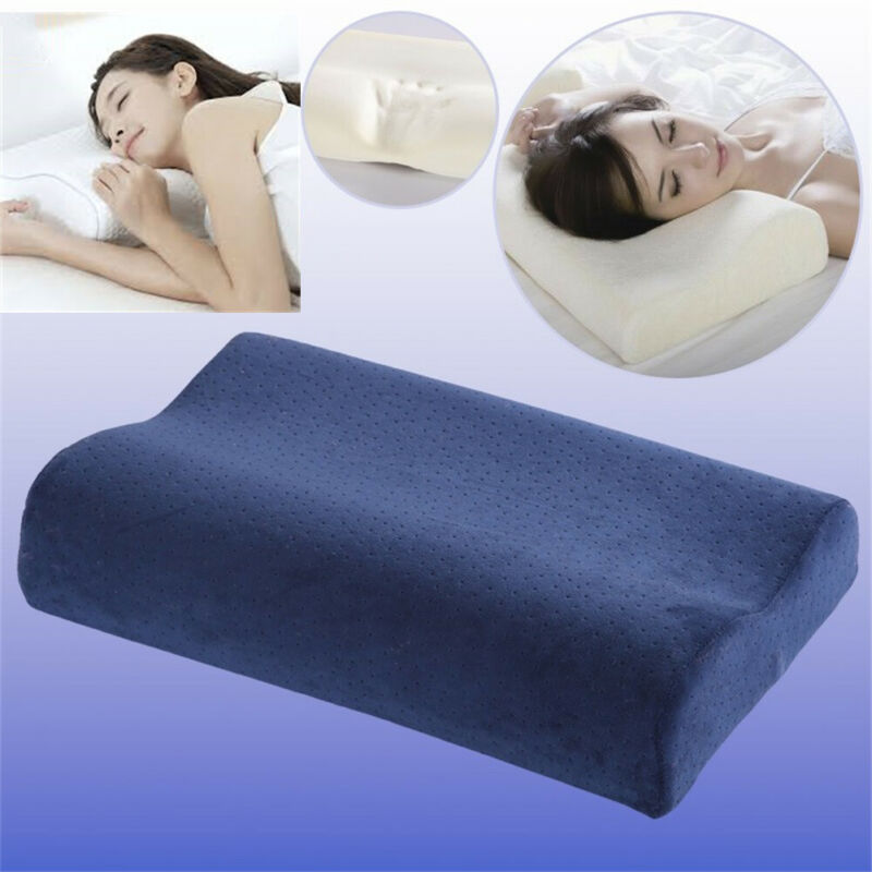 Almohada ortopédica grande de algodón para dormir, cojín de espuma viscoelástica de lujo para la cabeza, cuello, espalda y hombros, soporte para el dolor, respiración y cama